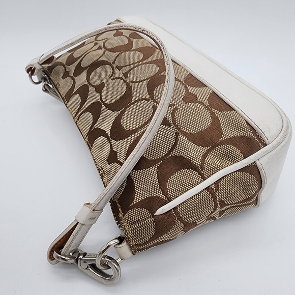 Coach 6094 Demi Mini Signature Canvas Leather Bag Wristlet - Picture 11 of 16